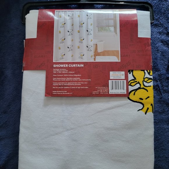 BRAND NEW SNOOPY & WOODSTOCK FABRIC SHOWER CURTAIN - Picture 4 of 4